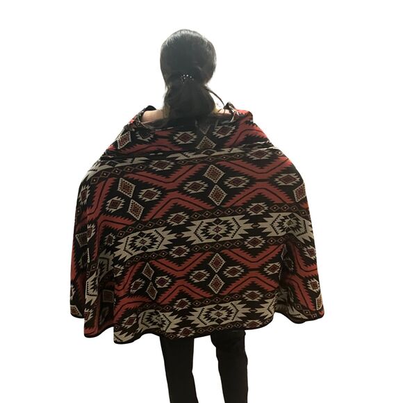 Peruvian Connection Pima Cotton Poncho Andean Geometric  Size XL - Picture 3 of 9